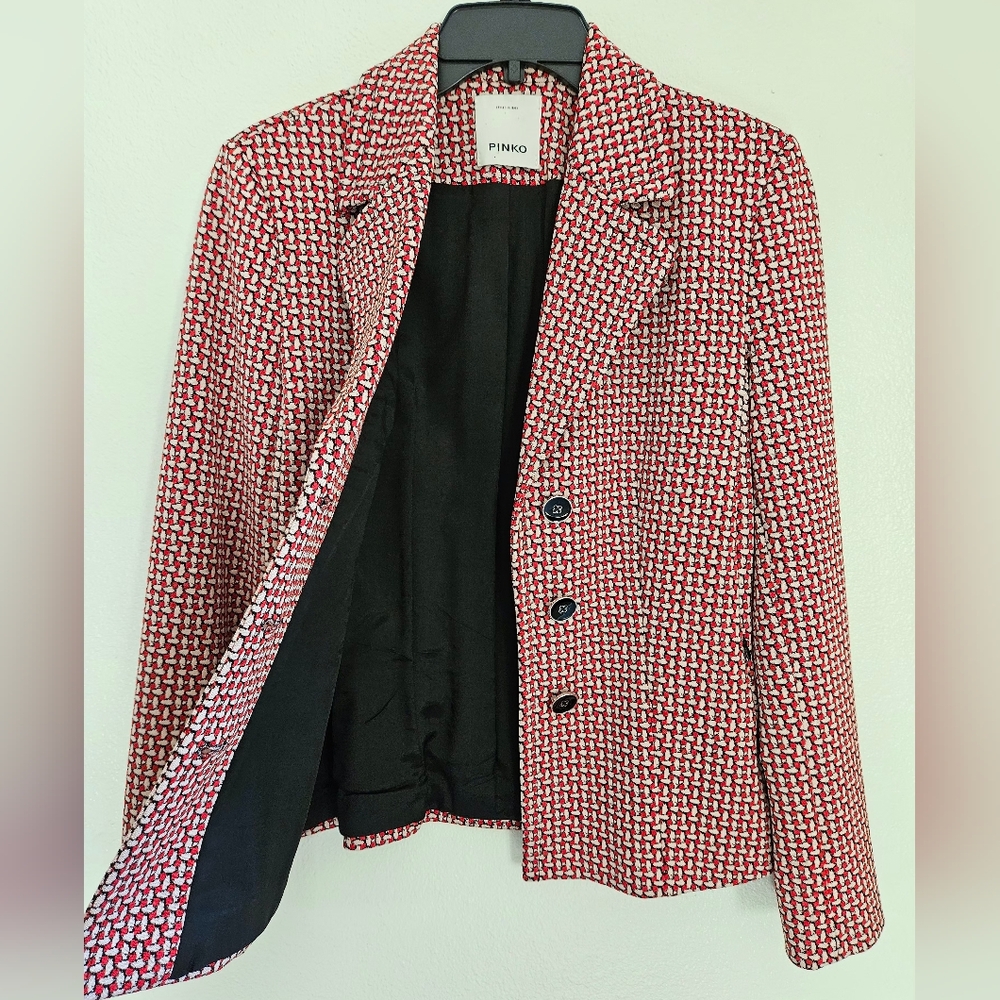 Pinko Tweed Fitted Blazer